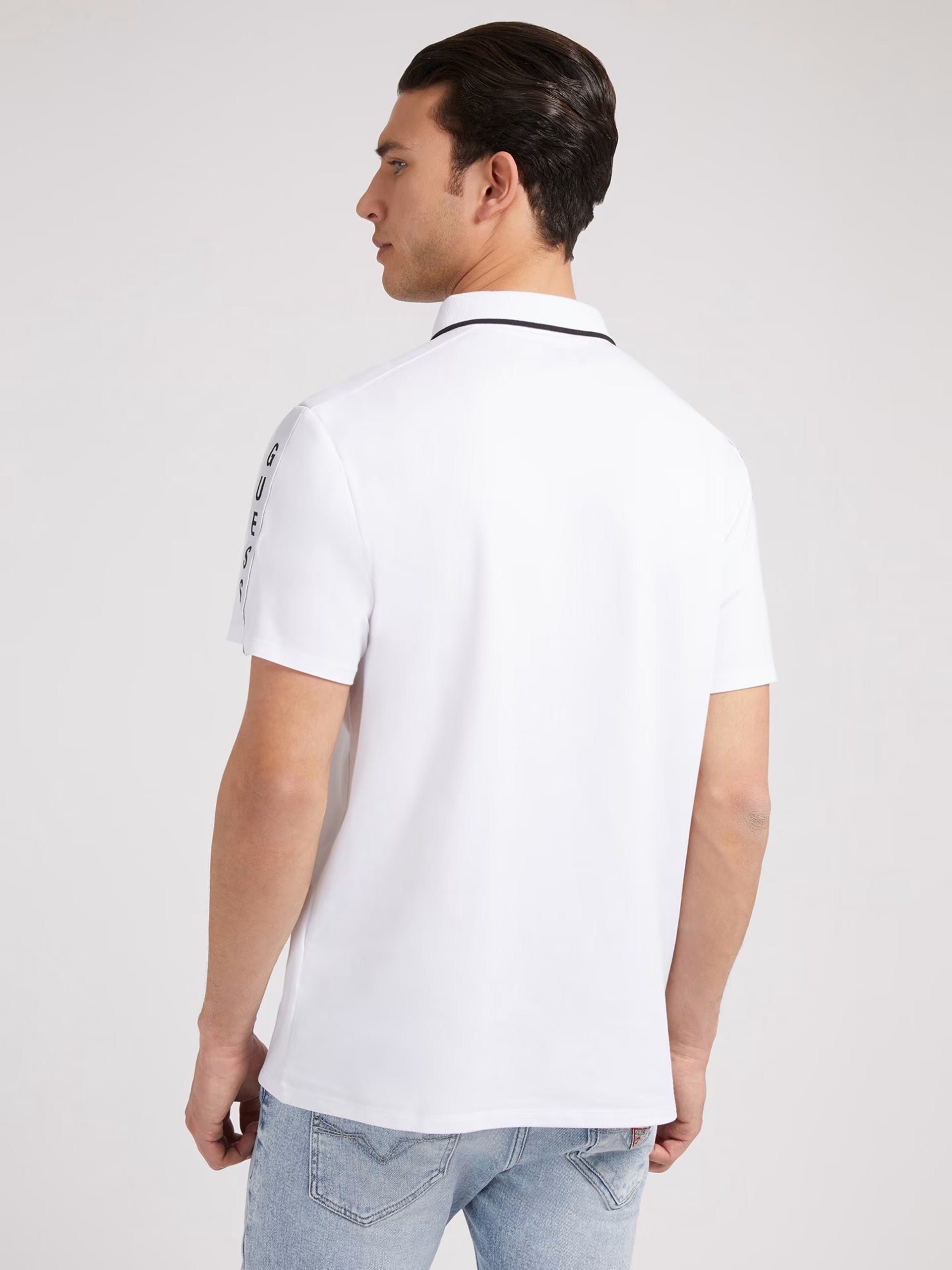 Ss Paul Pique Tape Polo Pure White