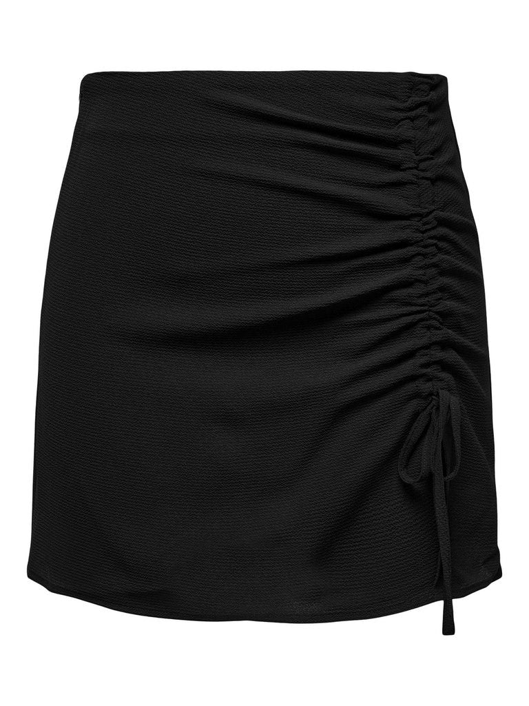 Onlnova Lux May Ruching Skirt Solid Ptm Black