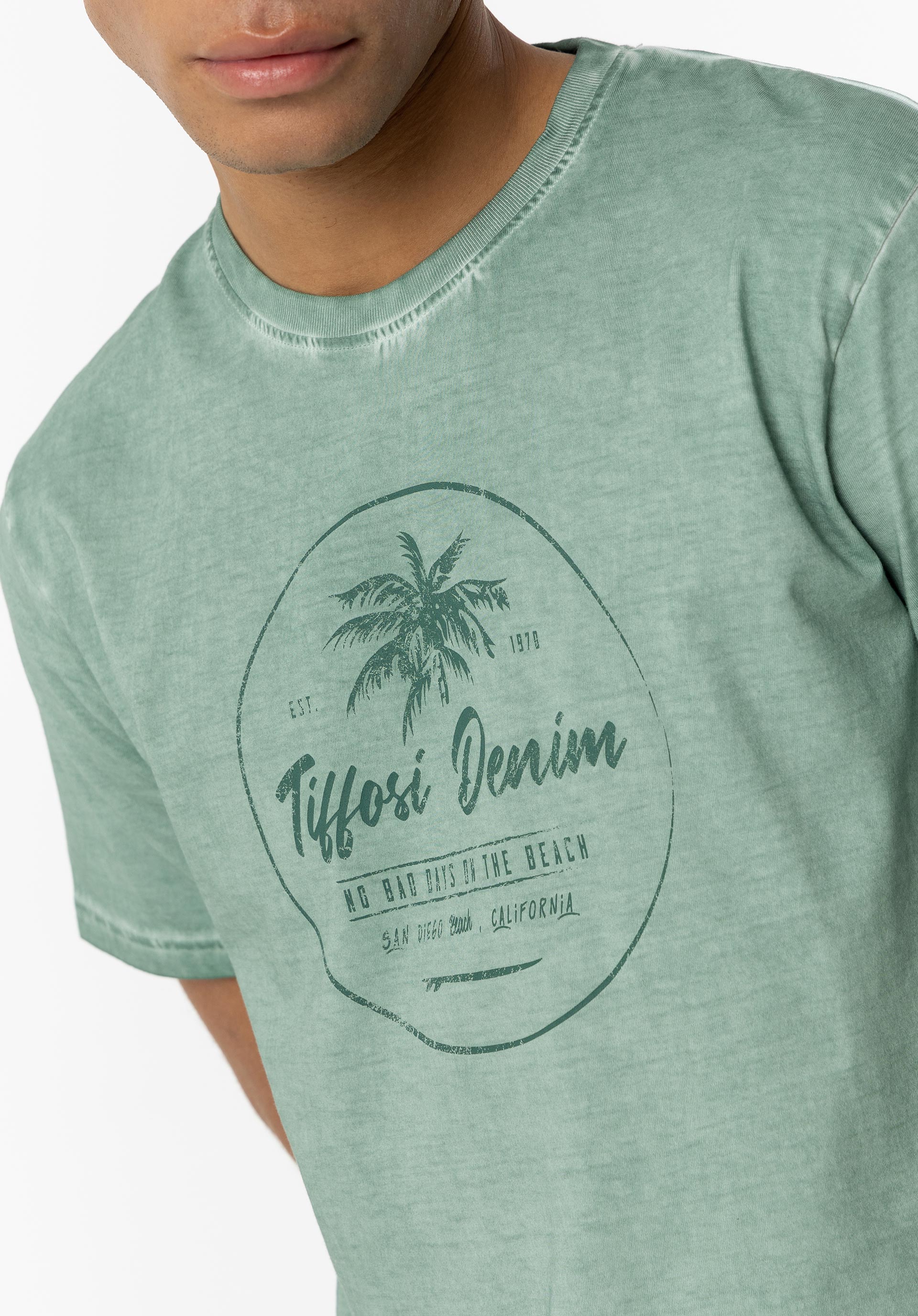 Camiseta de Tiffosi 10054382 Rome 805 Verde Pistacho