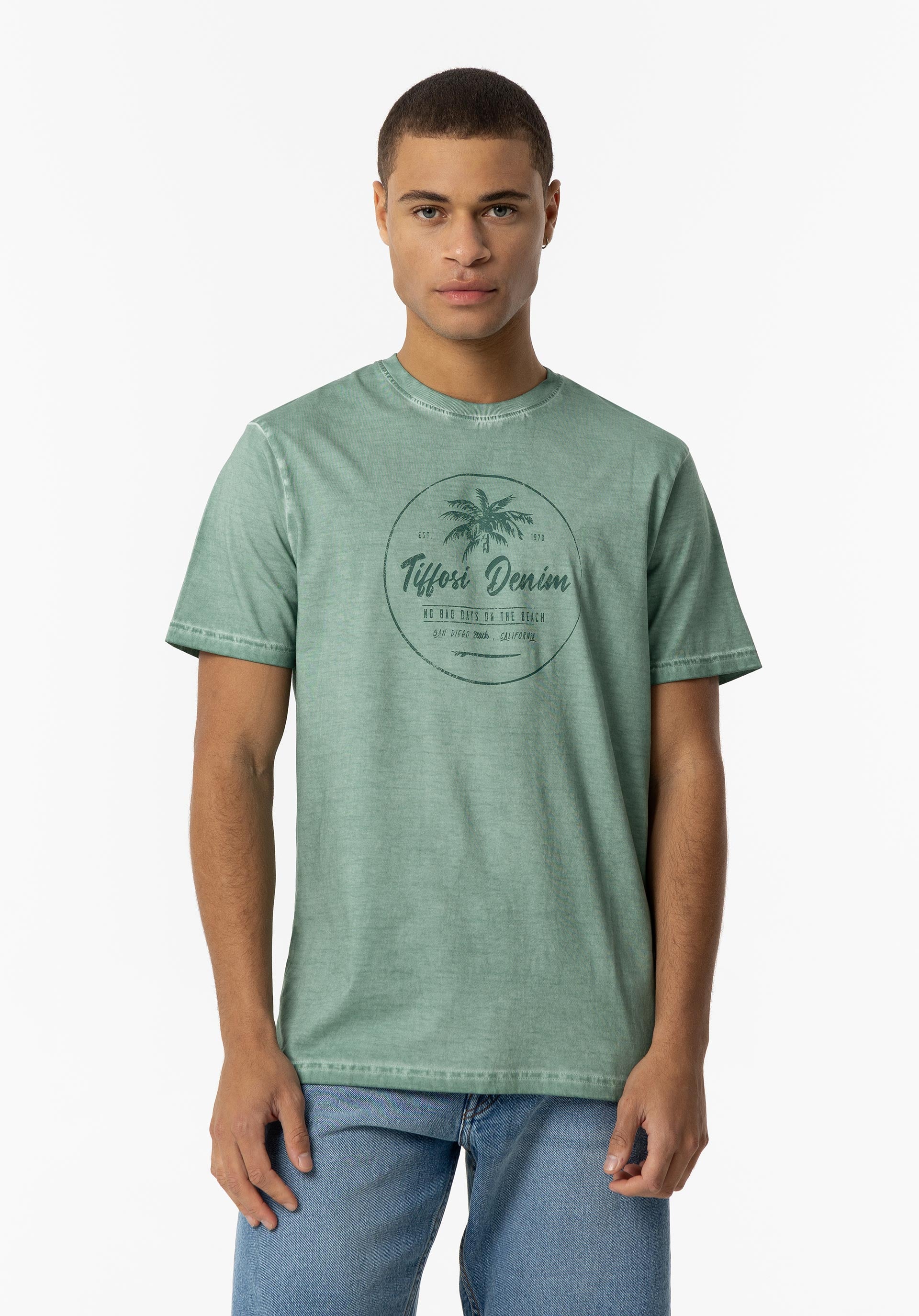 Camiseta de Tiffosi 10054382 Rome 805 Verde Pistacho