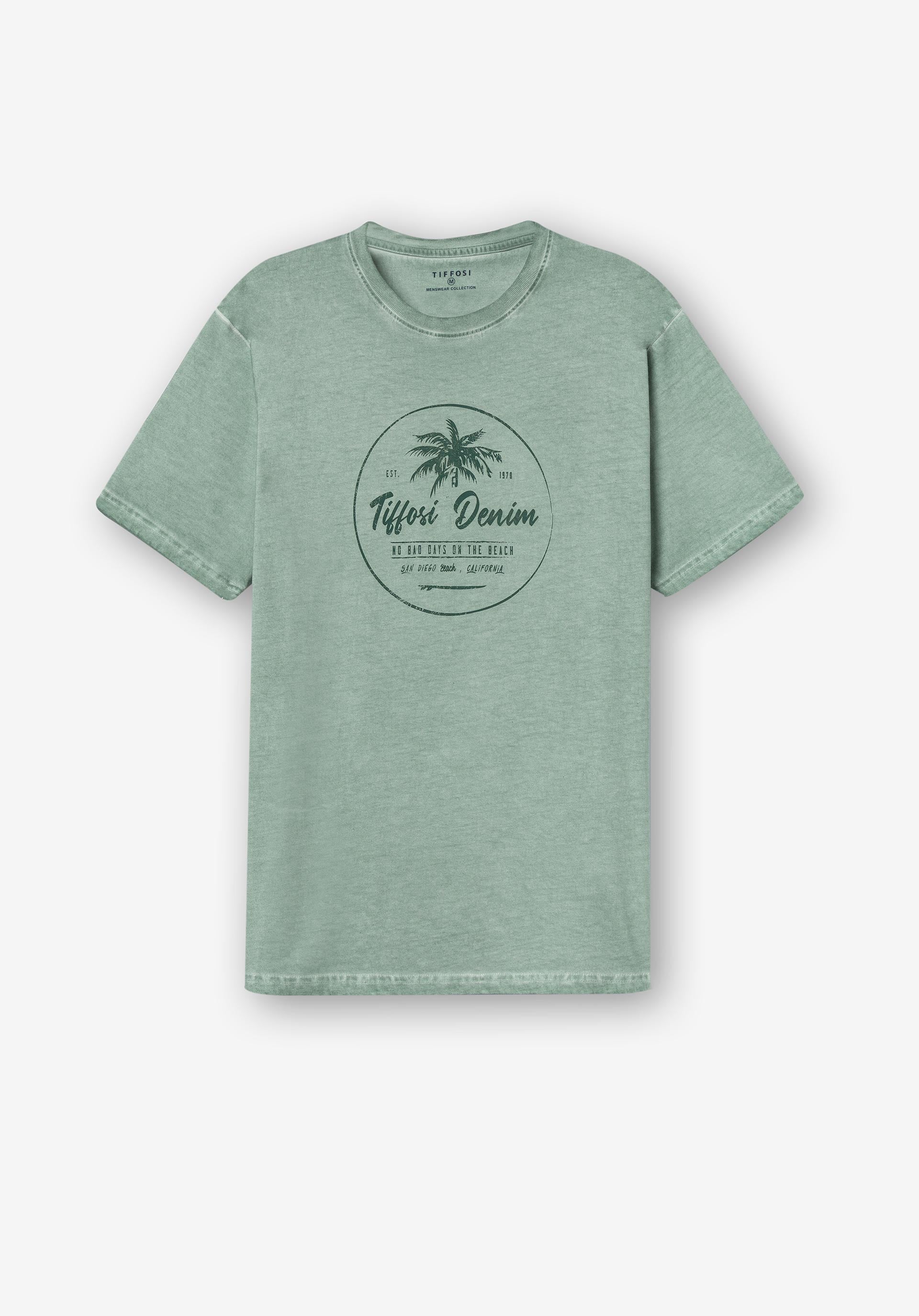 Camiseta de Tiffosi 10054382 Rome 805 Verde Pistacho