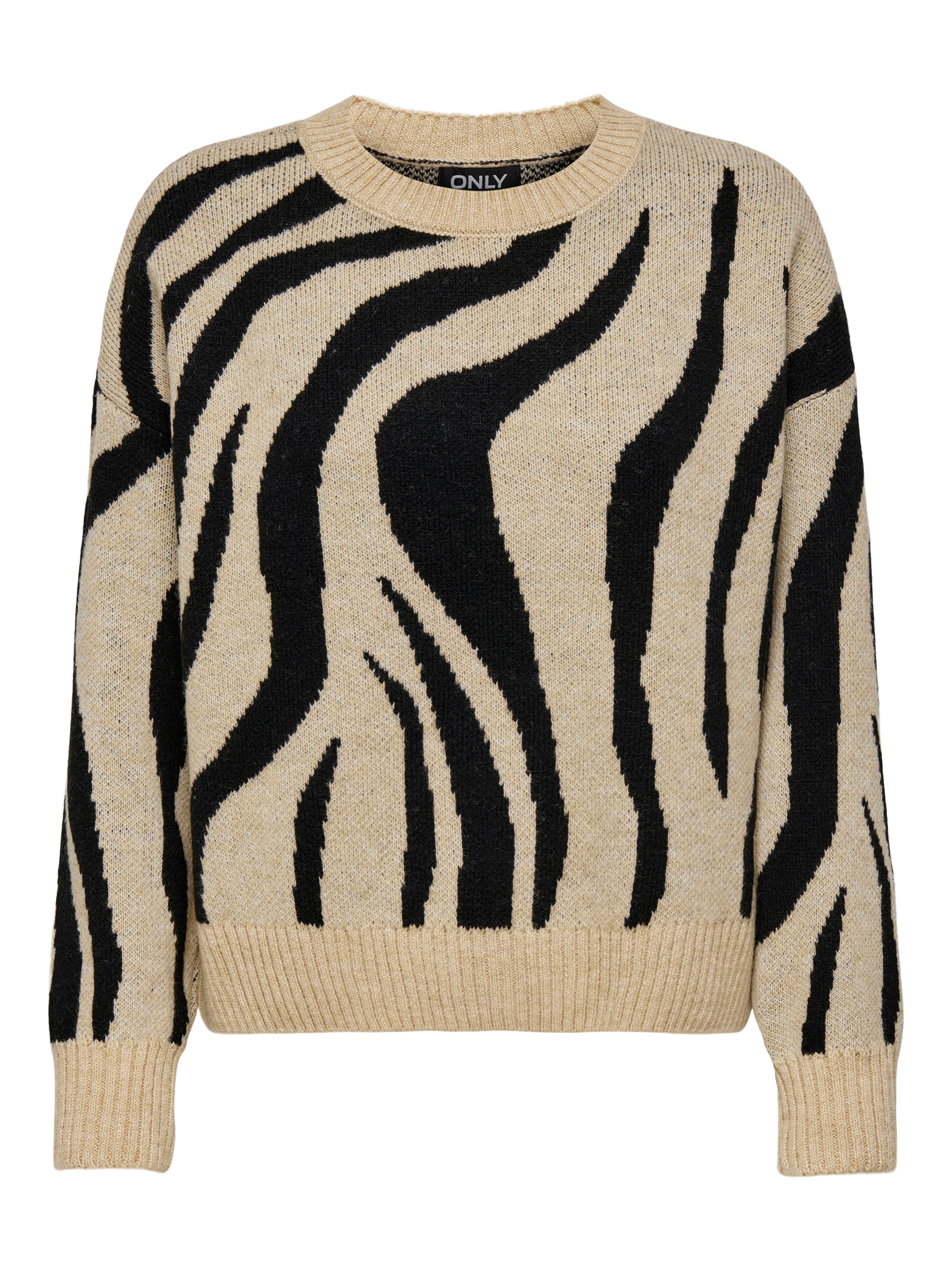 Only Onlhazel Ls O-Neck Jq Knt 15328215 Humus Black
