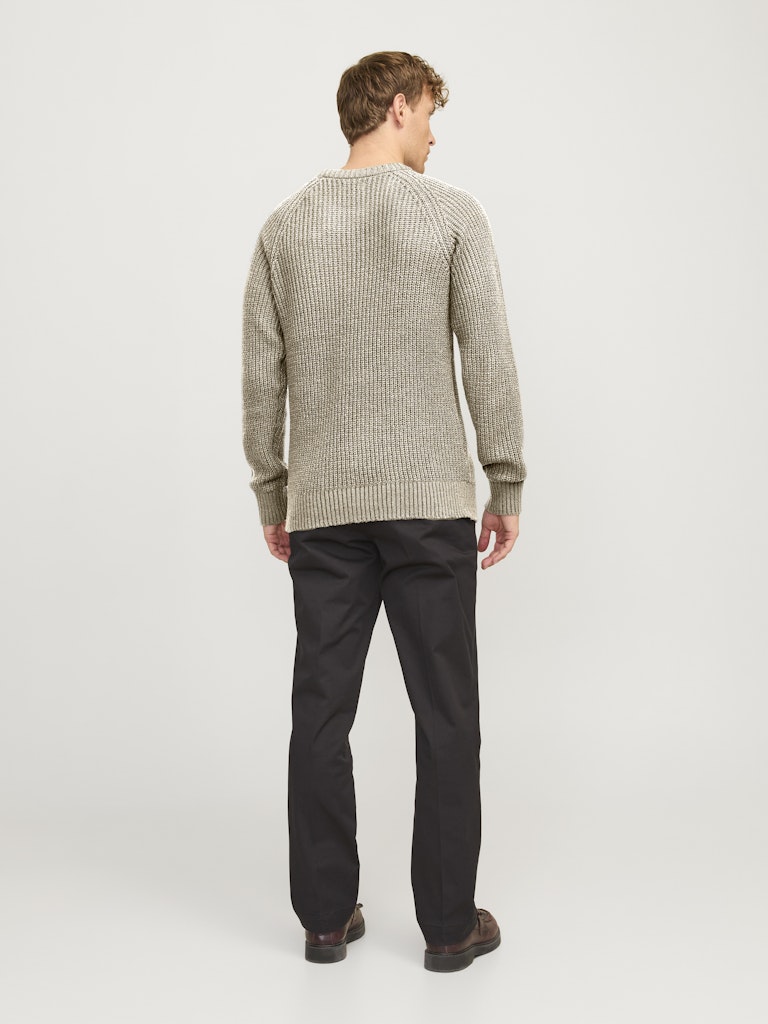 Jack & Jones Jjjones Knit Crew Neck Jack & Jones Pullover 12267393White Twisted w. Crockery