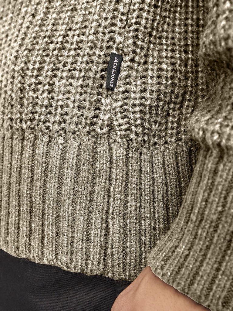 Jack & Jones Jjjones Knit Crew Neck Jack & Jones Pullover 12267393White Twisted w. Crockery