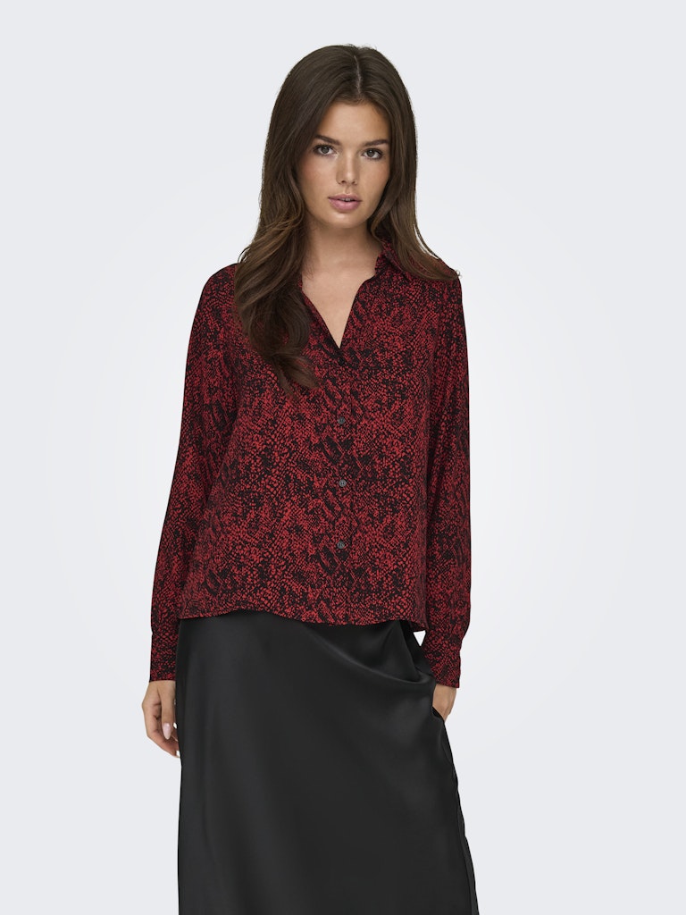 Shirt ONLY Onlshelly Life L/S Shirt Ptm 15332180 High Risk Red Posh punk snake