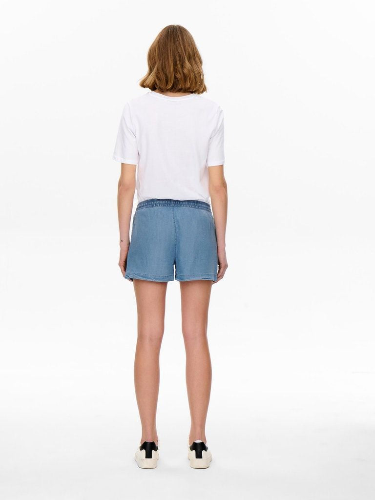 Onlpema Lyocell Life Dnm Shorts Box Medium Blue Denim