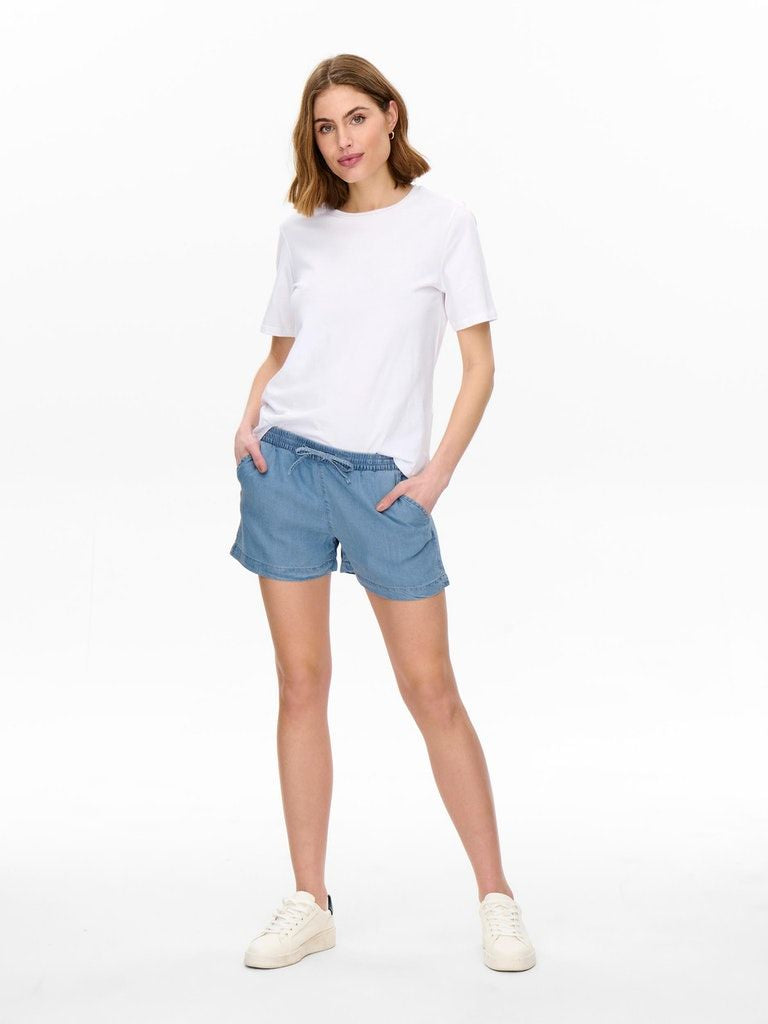 Onlpema Lyocell Life Dnm Shorts Box Medium Blue Denim