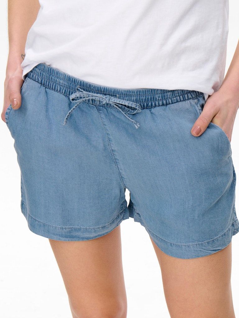 Onlpema Lyocell Life Dnm Shorts Box Medium Blue Denim