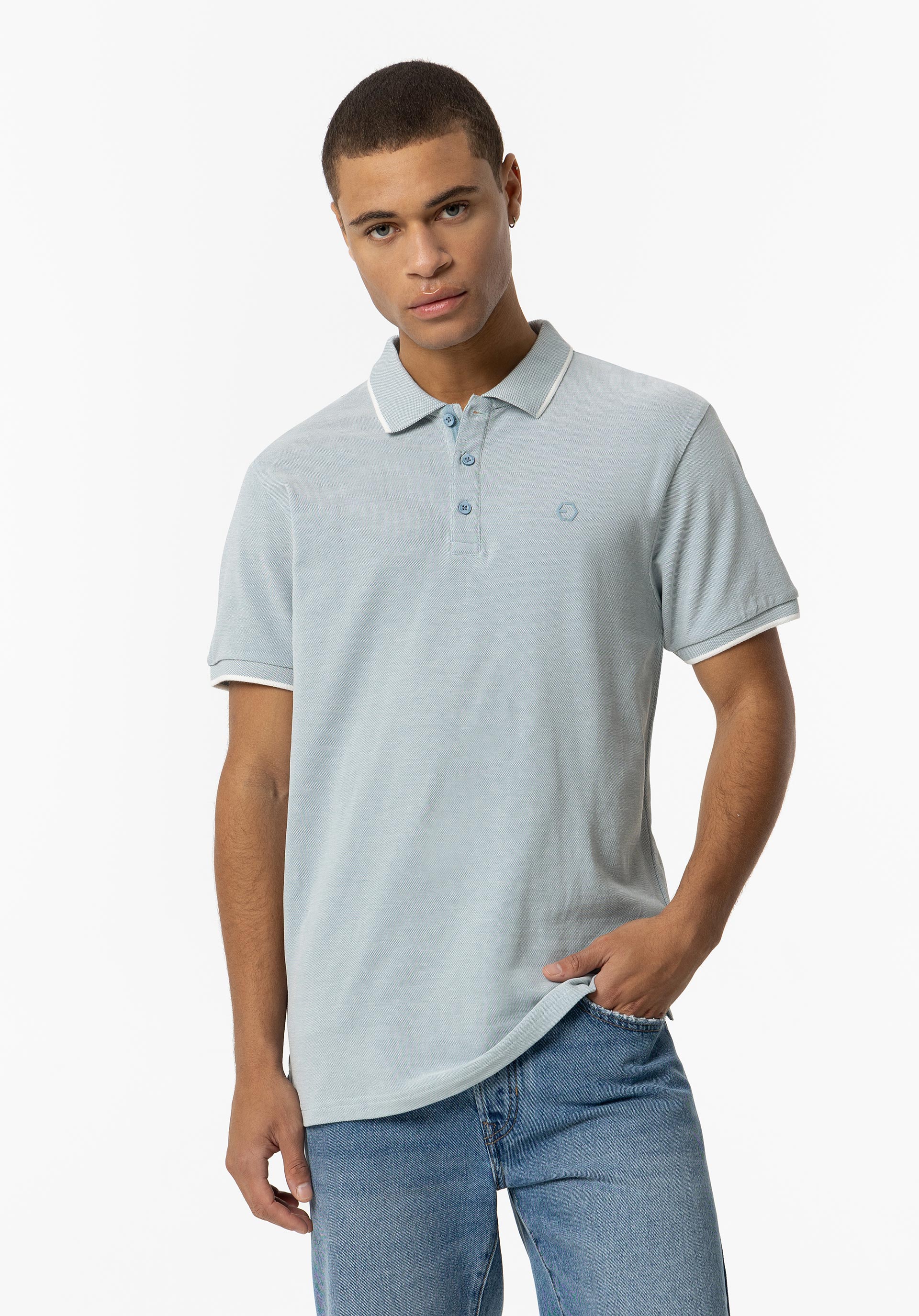 Polo Theo modelo 10054107 713 Azul de Tiffosi