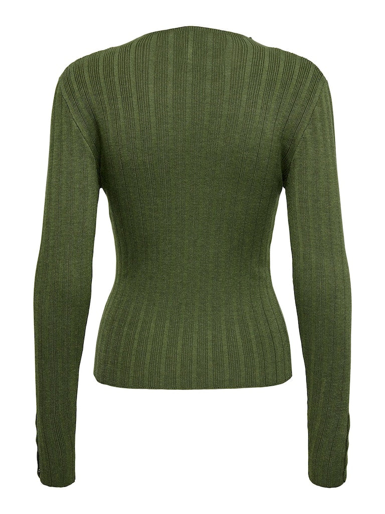 Onldima Life Ls Button O-Neck KntWinter Moss