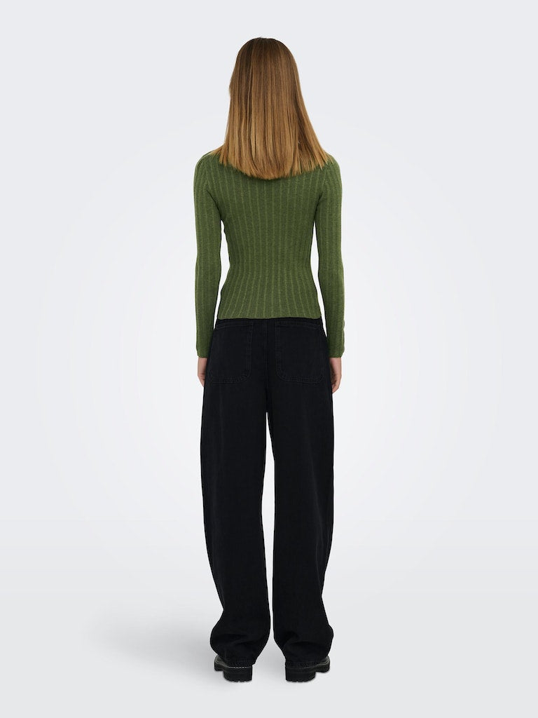 Onldima Life Ls Button O-Neck KntWinter Moss
