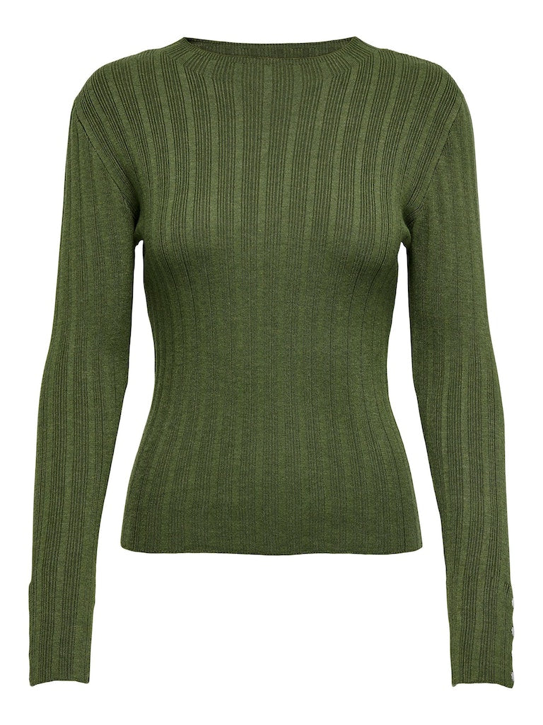 Onldima Life Ls Button O-Neck KntWinter Moss