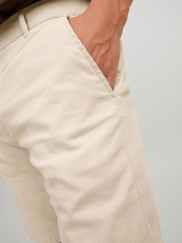 Jpstdave Jjlinen Shorts Moonbeam