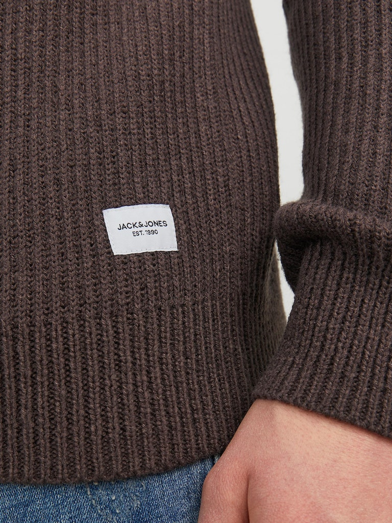 Jjpannel Knit Crew Neck Aw23Crockery BLOCKING