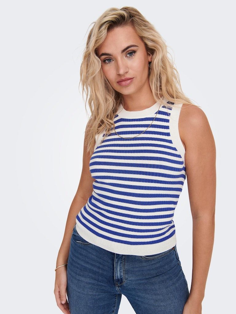 Jdyaya Stripe Tank Top Knt Cloud Dancer/BLUE