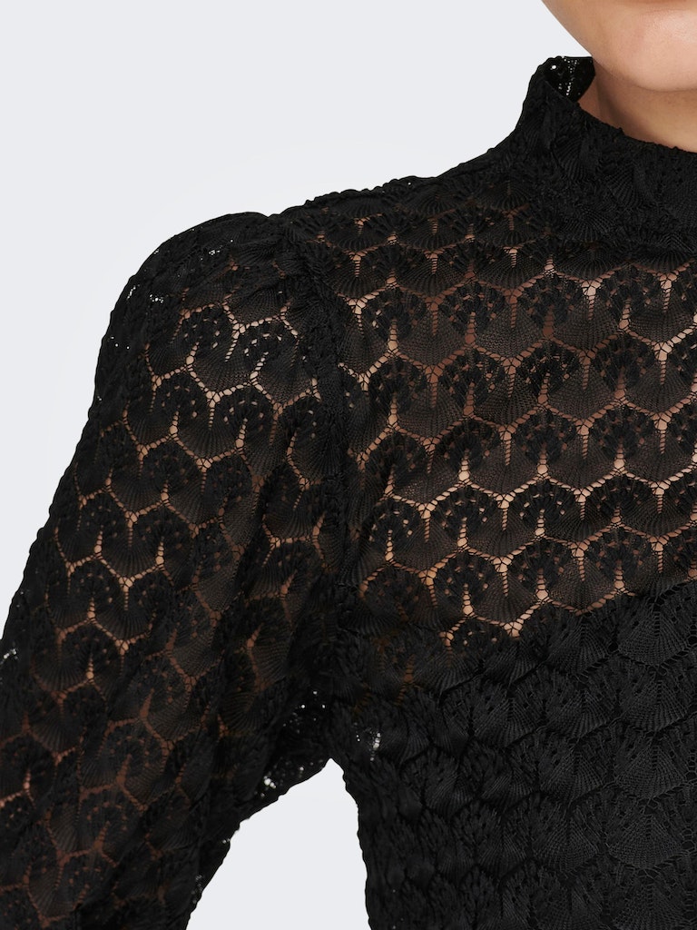 Jdyavery L/S Lace Top Jrs NoosBlack