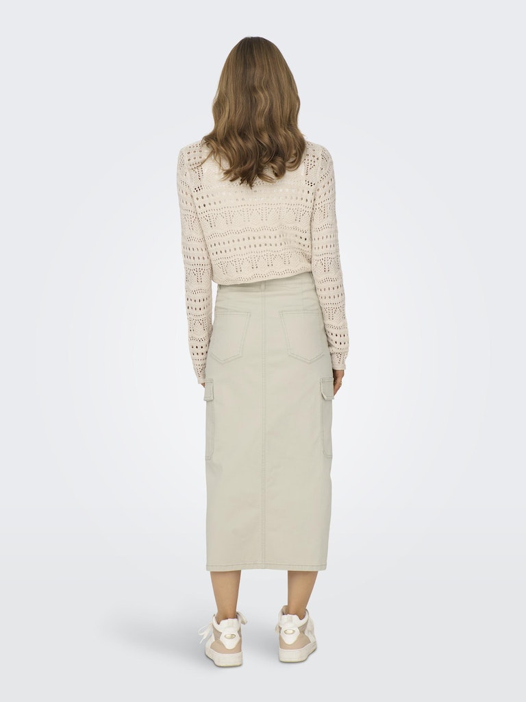 Jdysun Lay L/S Boatneck Pullov. Knt Noos Tapioca