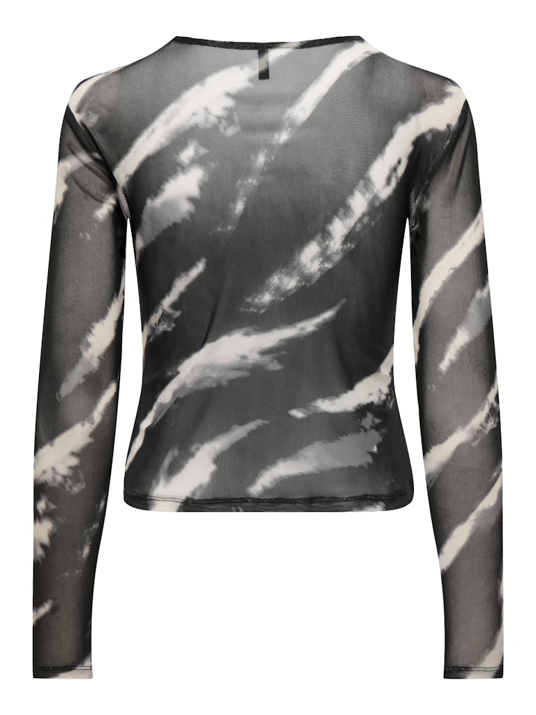Top ONLY Onlparis L/S O-Neck Mesh Top Jrs 15329379 Black Gradiant