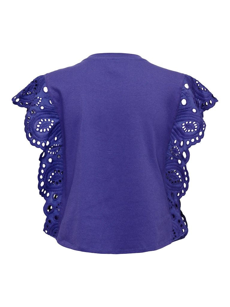 Onllaura S/L Frill Mix Top JrsDeep Wisteria