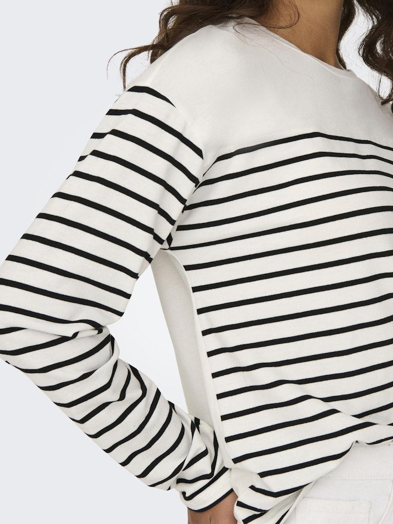 Punto JDY Jdybold L/S Top Jrs Atk 15309016 Cloud Dancer BLACK