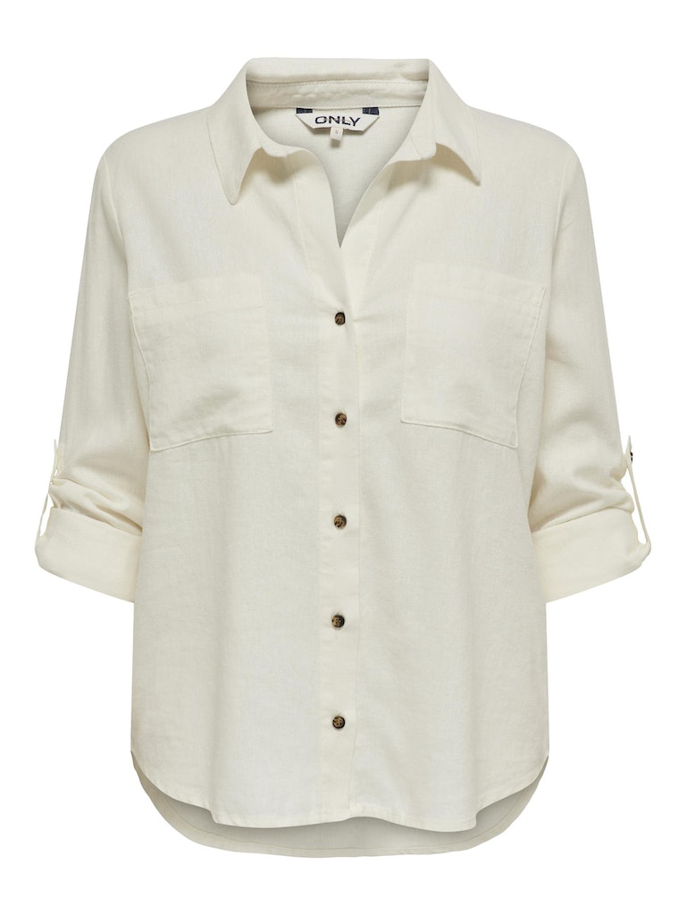Onlyasmin-Caro L/S Linen Shirt Pnt Noos Cloud Dancer 15311011 de Only