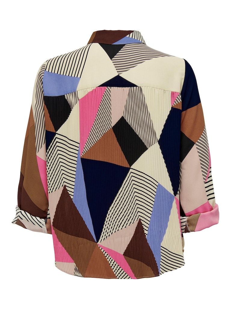 Onlsimone Life L/S Plisse Shirt PtmConfetti Poetic graphic