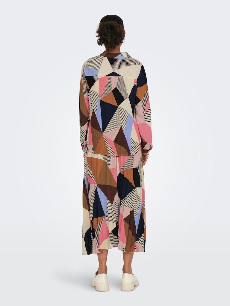 Onlsimone Life L/S Plisse Shirt PtmConfetti Poetic graphic