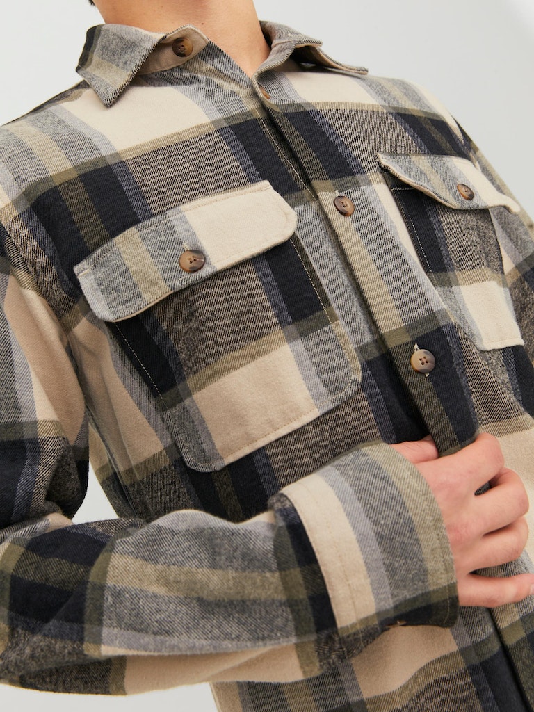 Jjdarren Flannel Check Overshirt LsMoonbeam