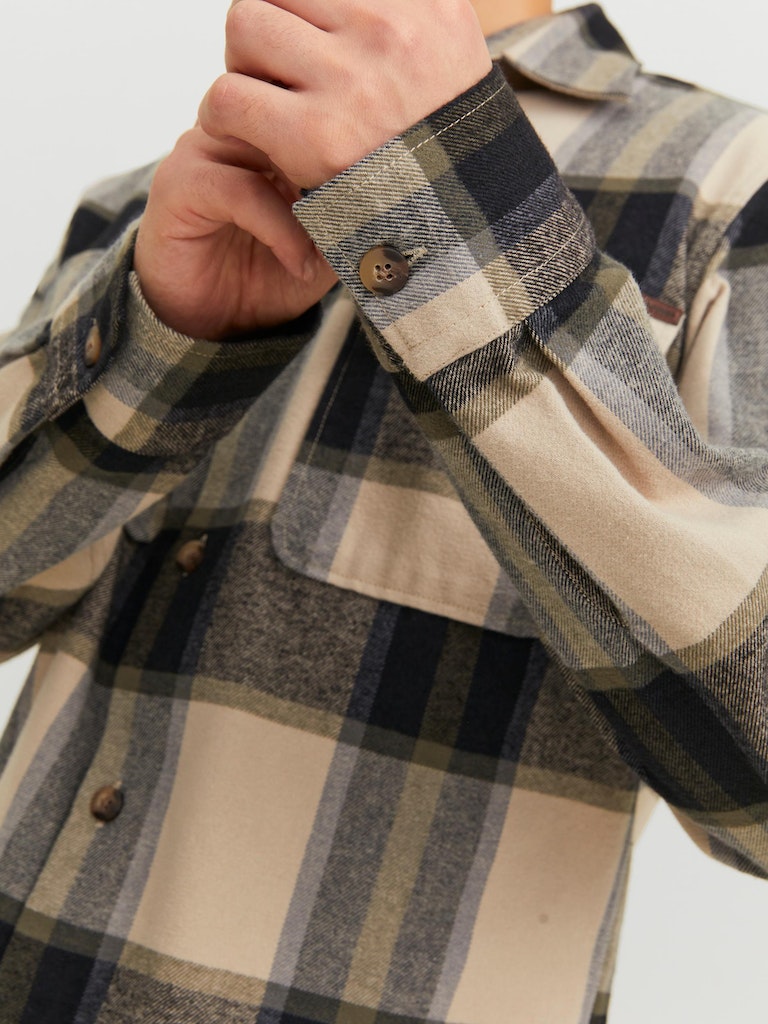 Jjdarren Flannel Check Overshirt LsMoonbeam