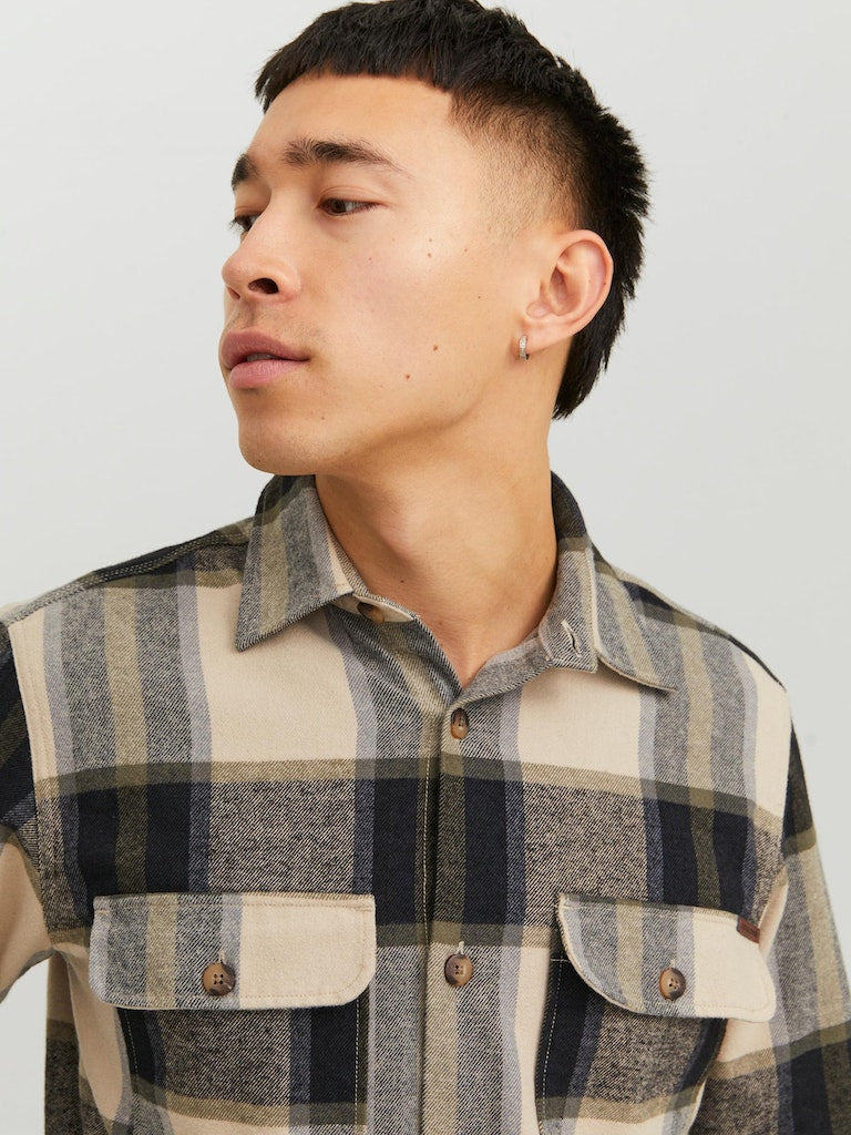 Jjdarren Flannel Check Overshirt LsMoonbeam