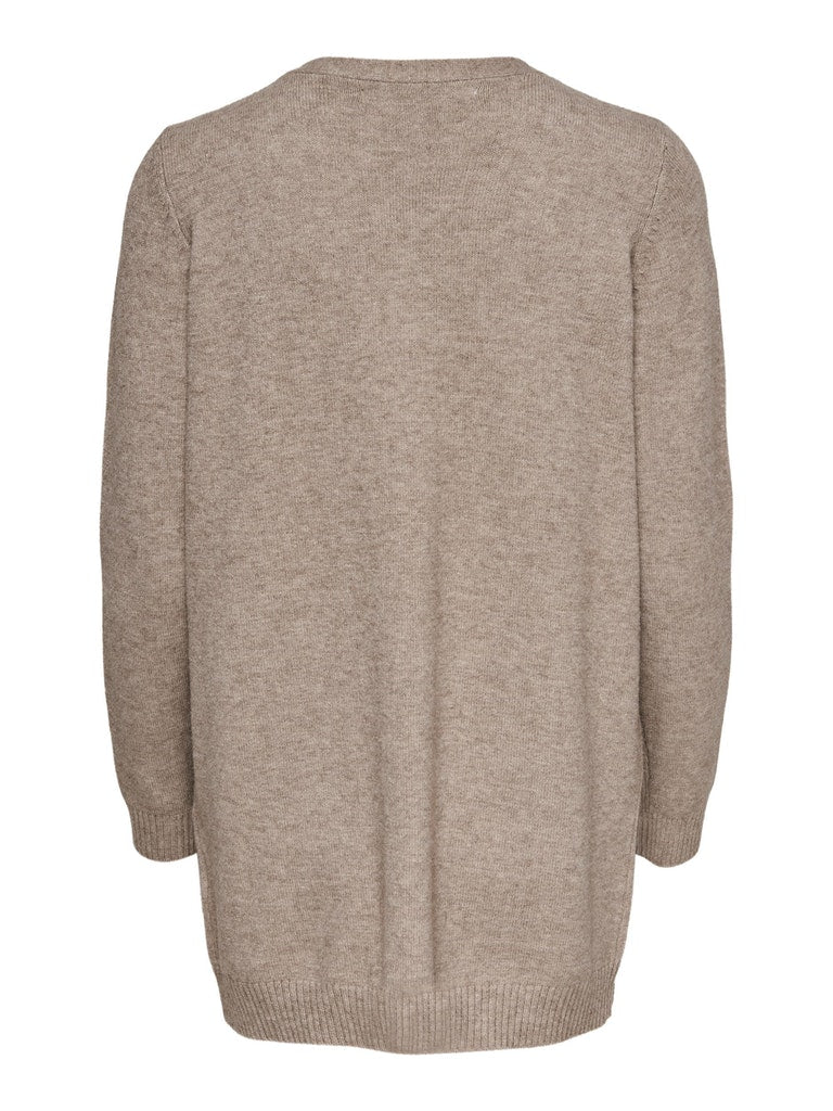 Onllesly L/S Open Cardigan Knt NoosBeige W. MELANGE