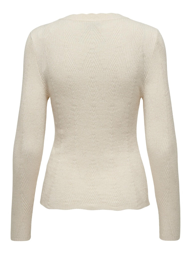 Onlmai Ls Struct O-Neck Cc KntWhitecap Gray Melange