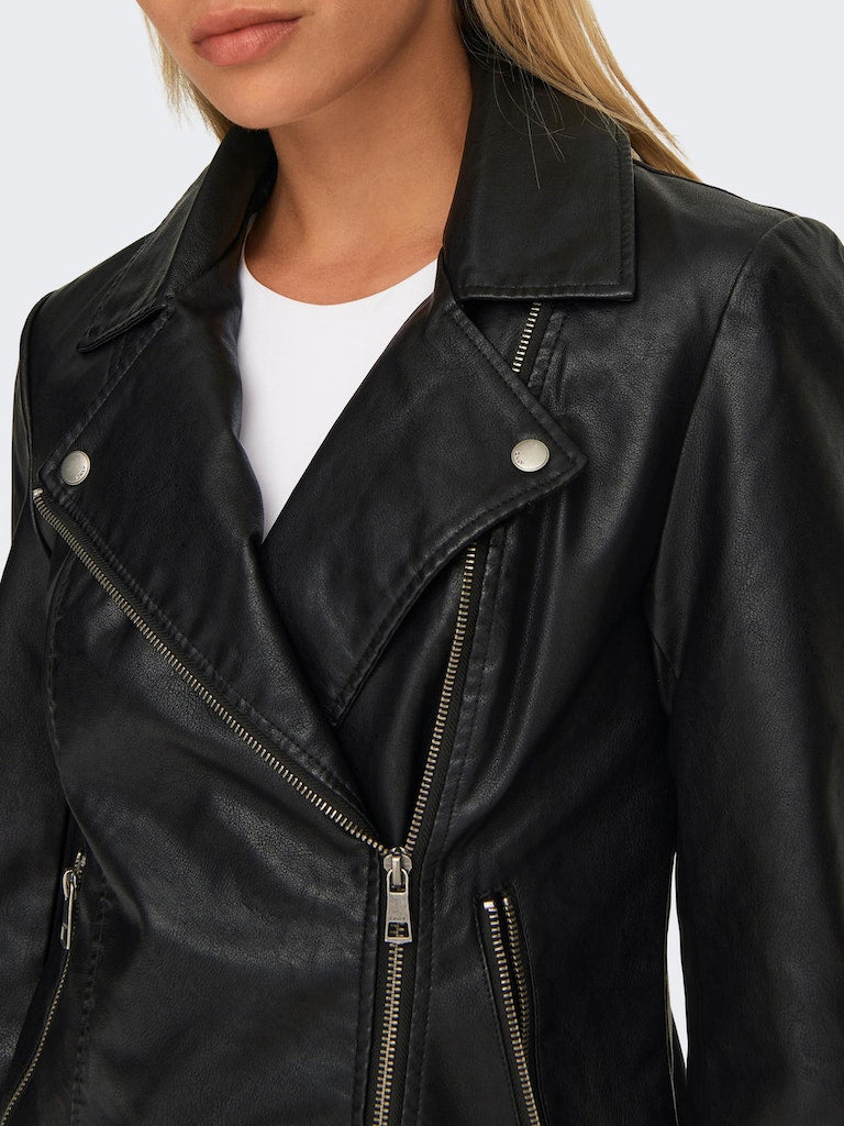 Onlnewmelisa Faux Leather Biker Cc OtwBlack