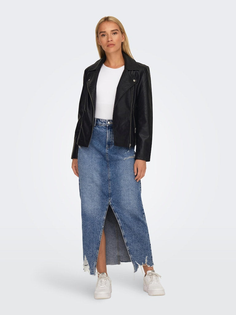 Onlnewmelisa Faux Leather Biker Cc OtwBlack