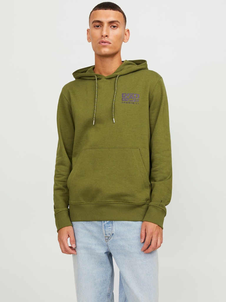 Jcowaffle Backprint Sweat HoodOlive Branch