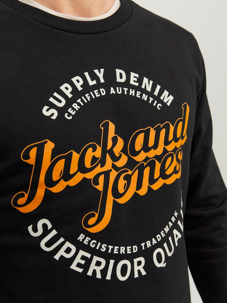 Jjmikk Sweat Crew NeckBlack BIG