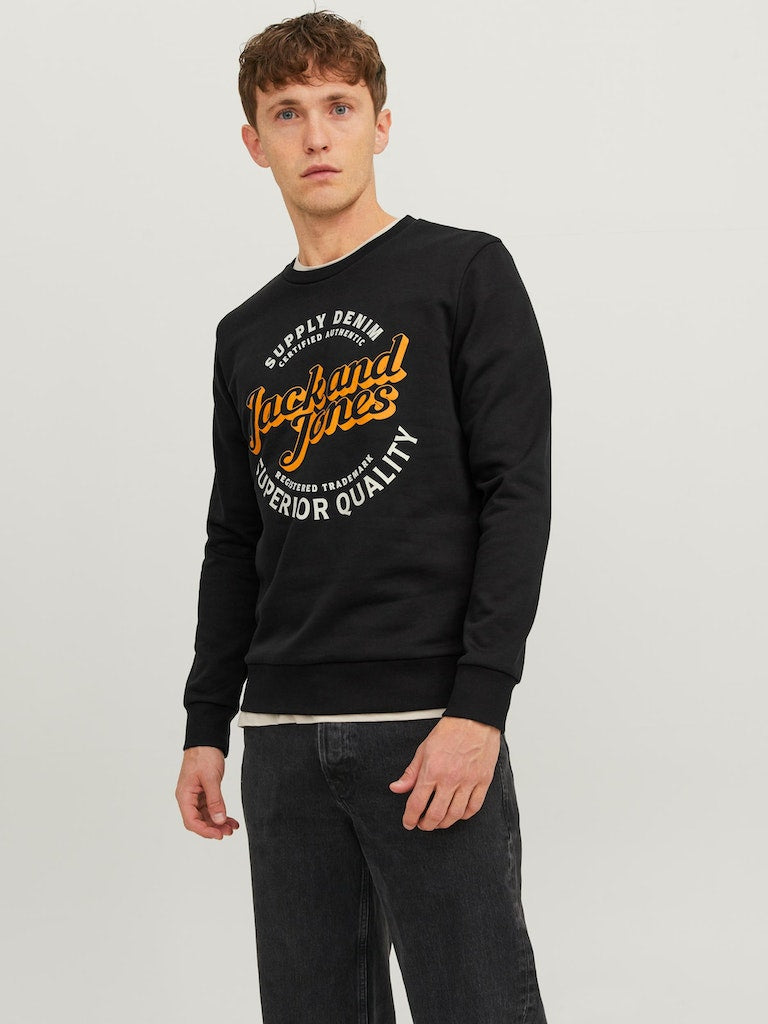 Jjmikk Sweat Crew NeckBlack BIG