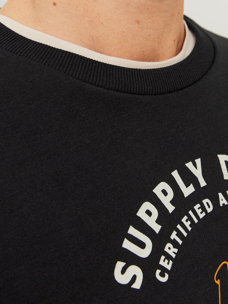 Jjmikk Sweat Crew NeckBlack BIG