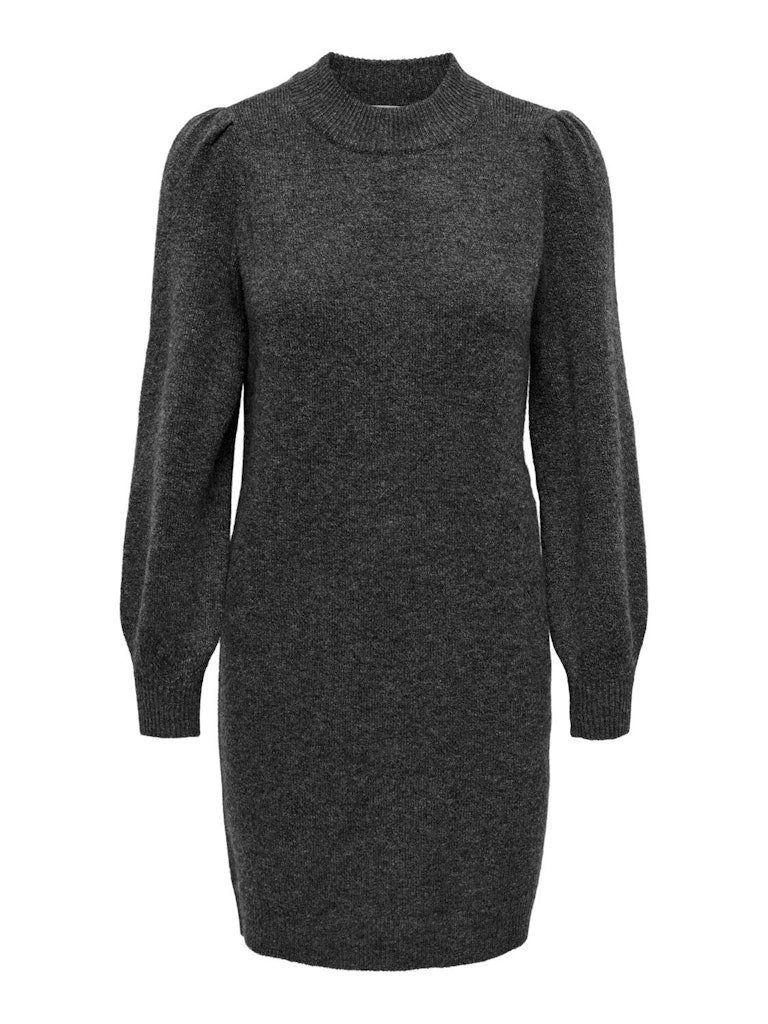 JDY Jdyrue L/S High Neck Dress Knt Noos 15238237 Dark Grey Melange