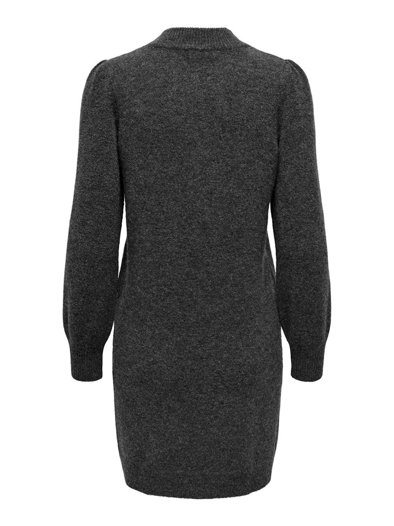 JDY Jdyrue L/S High Neck Dress Knt Noos 15238237 Dark Grey Melange