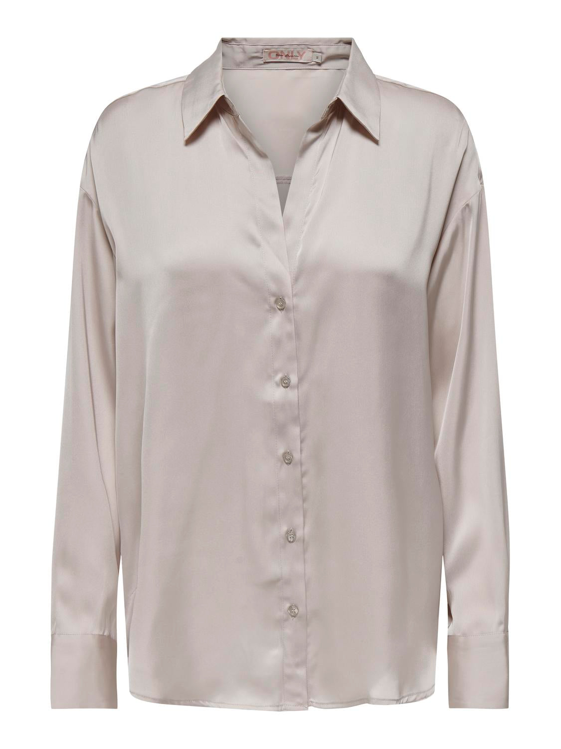 Only Onlwinnie Idol Ls Satin Shirt Wvn 15314372Pumice Stone