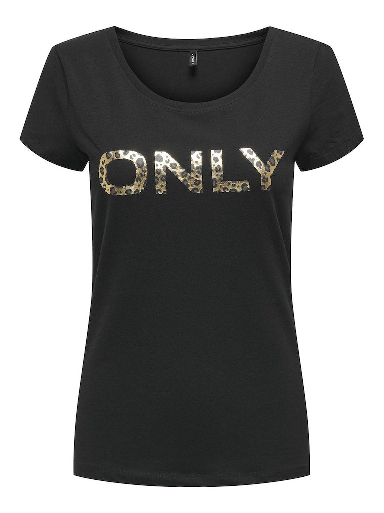 Onlhella Life S/S Logo Top Box Cs Jrs Black Only Leo