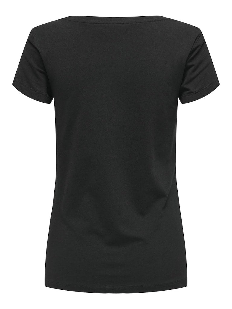 Onlhella Life S/S Logo Top Box Cs Jrs Black Only Leo