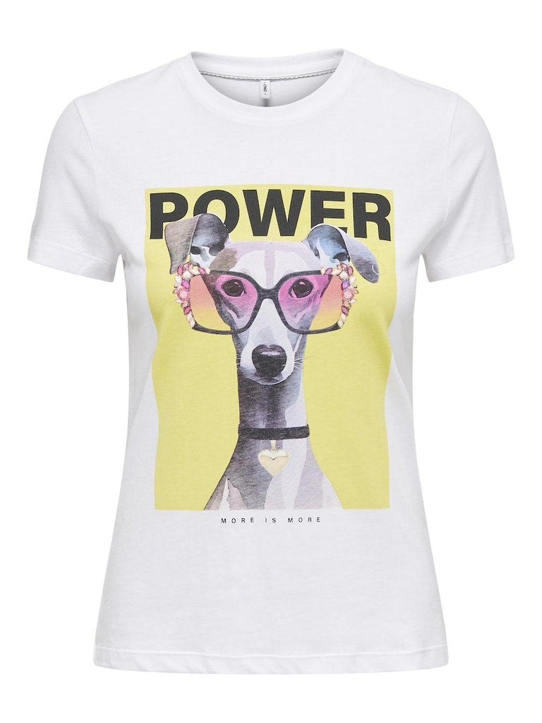 Onlvibe Life S/S Glasses Top Box Jrs Bright White Power
