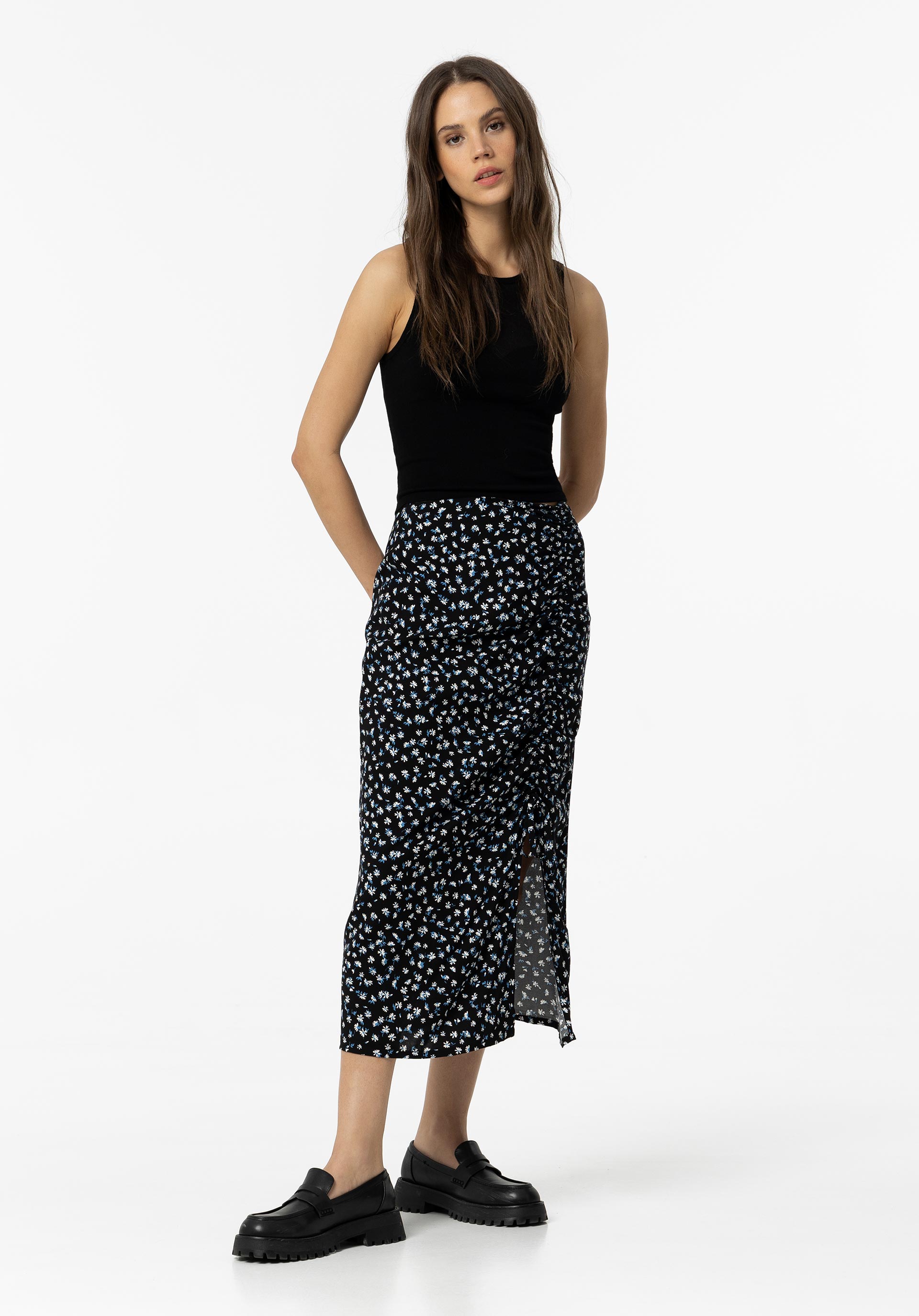 Falda 10054522 Ginger 790 Azul Marino de Tiffosi