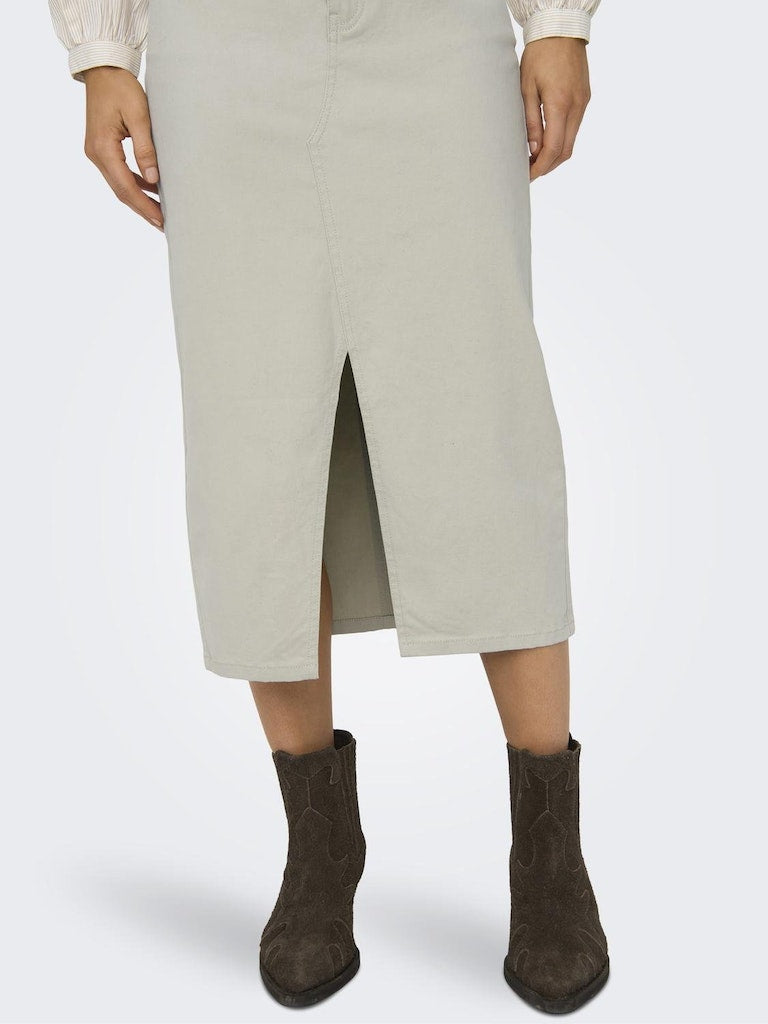 Onllola Hw Long Slit Skirt Cc Pnt Silver Lining 15318146 de Only