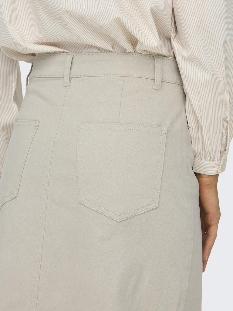 Onllola Hw Long Slit Skirt Cc Pnt Silver Lining 15318146 de Only