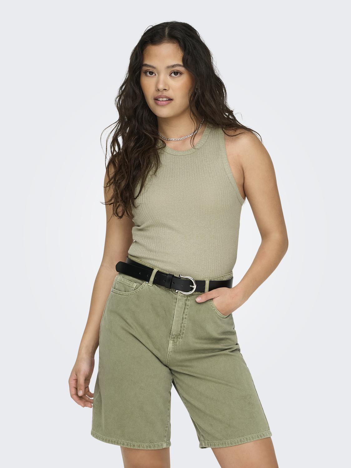Top ONLY Onlidol Life S/L Glitter Top Jrs 15325975 Desert Sage