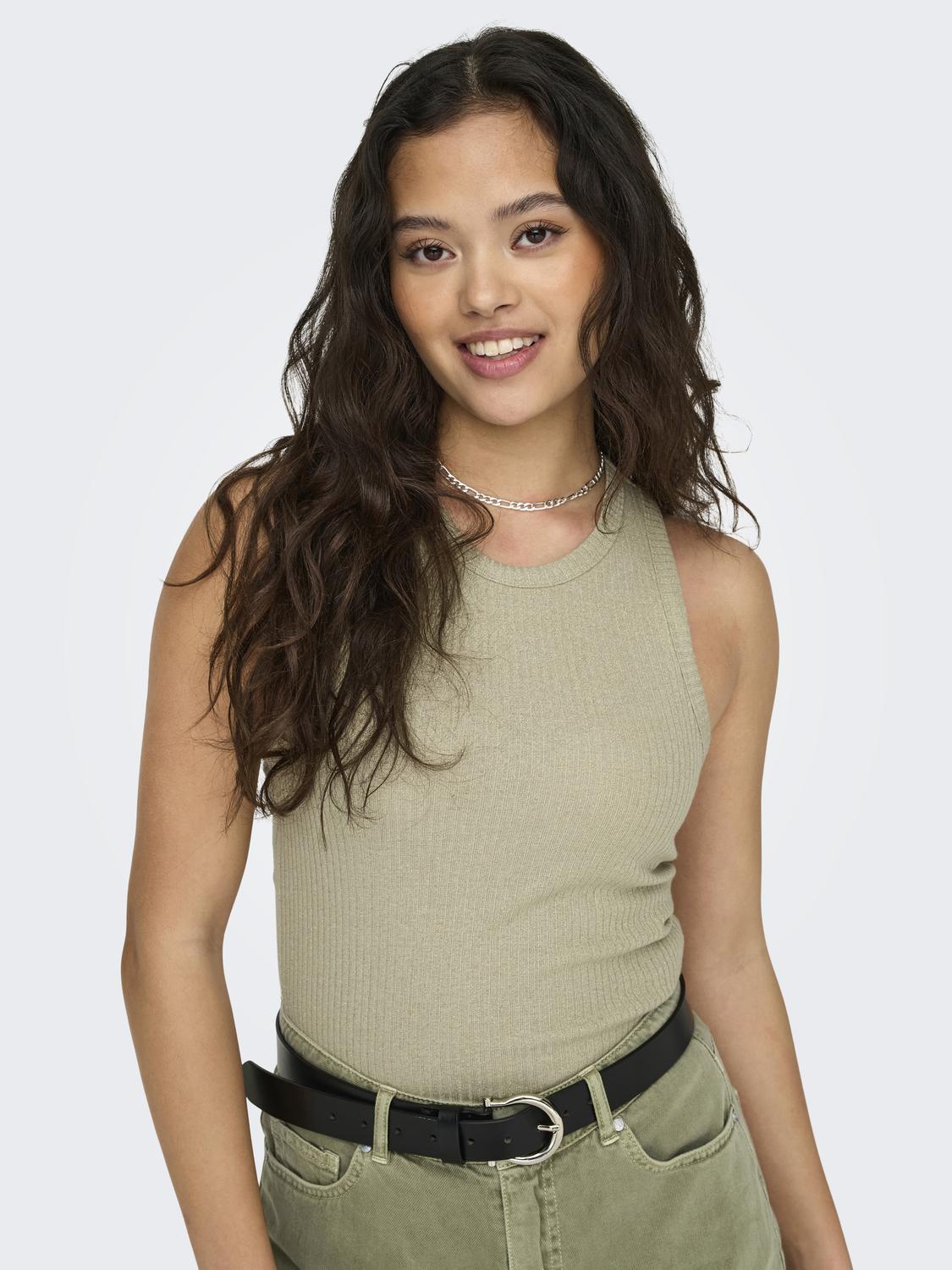 Top ONLY Onlidol Life S/L Glitter Top Jrs 15325975 Desert Sage