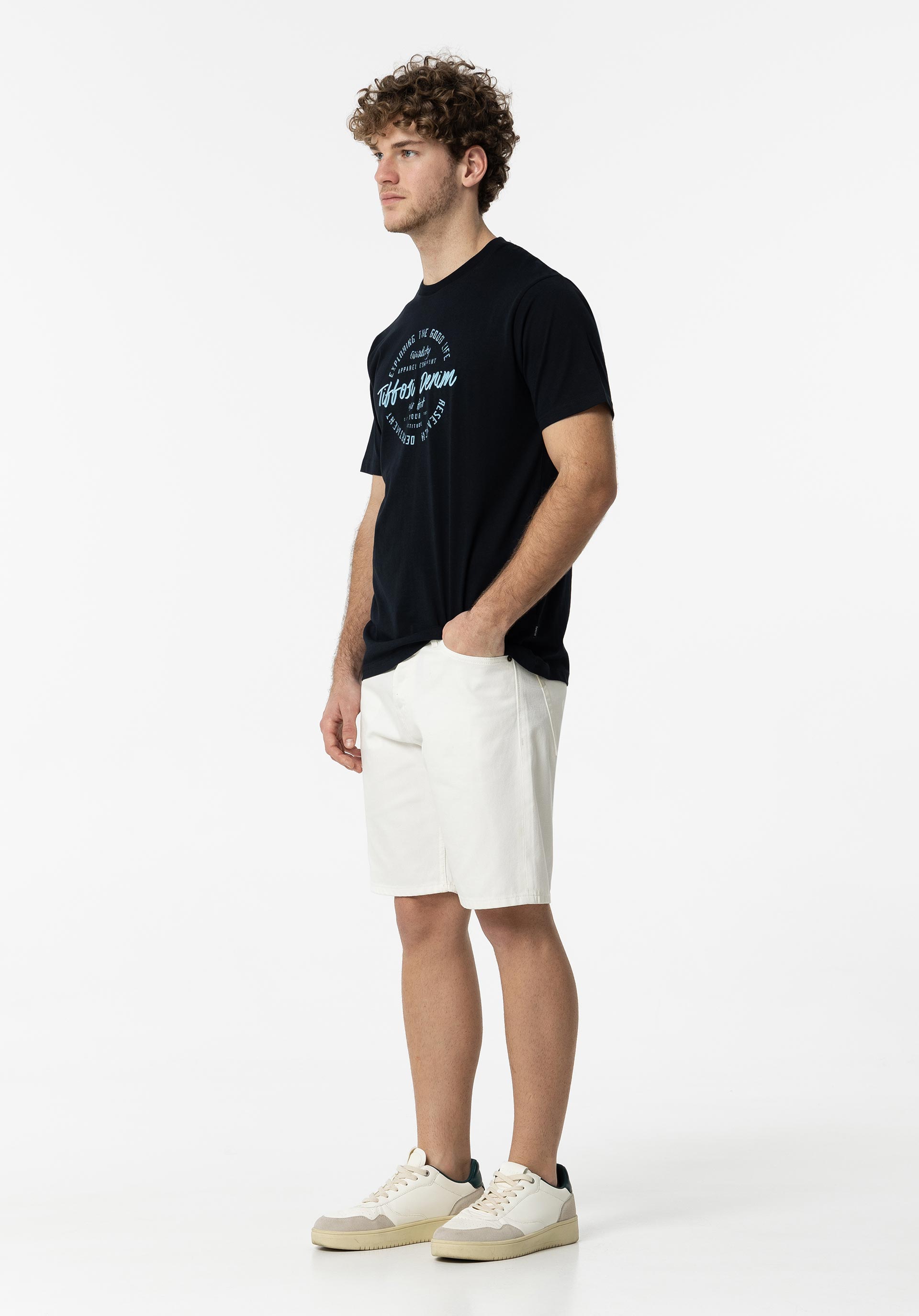 Loose Short_7 110 Tiffosi de hombre 10054404 Blanco Brillante